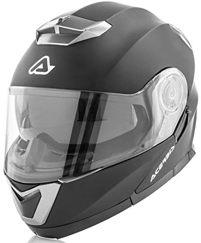 Acerbis Serel Casco Modural, Hombre, Negro, Large