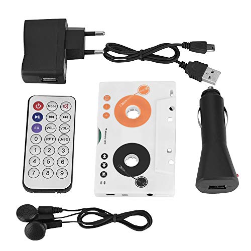 Adaptador de Casete de Cinta Reproductor de MP3 para automóvil con Control Remoto Cable de Carga USB Cargador para automóvil