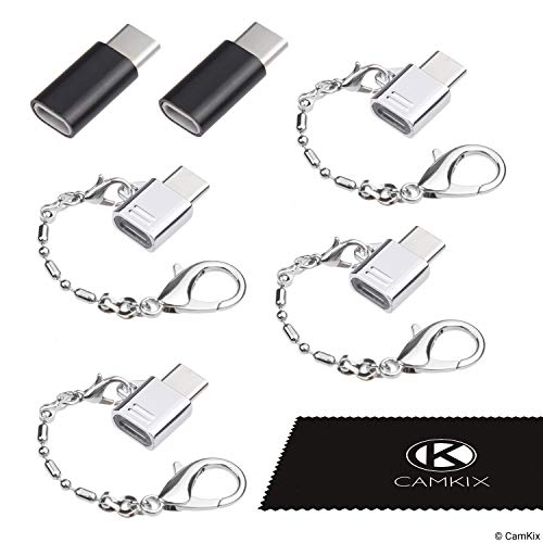 Adaptador Micro USB a USB C (4X Compactos con Llavero + 2X Normales) - Permite Cargado y Transferencia de Datos - Simplemente Conecta tu Cable Micro USB de Carga/Datos en el Adaptador USB C