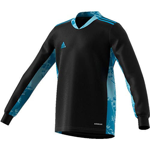 adidas Adi Pro 20 Goalkeeper Jersey Longsleeve Camiseta Portero, Niños, Black/Bold Aqua, 128