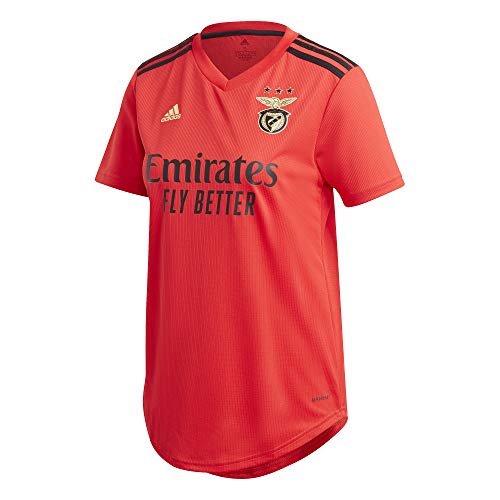 adidas Camiseta 1º Equipácion SL Benfica 2020-21 para Mujer, Red/Black/Gold, M