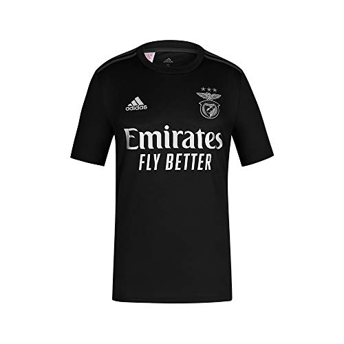 adidas Camiseta 2º Equipácion SL Benfica 2020-21, Unisex-Niños, Black/Silver, 164