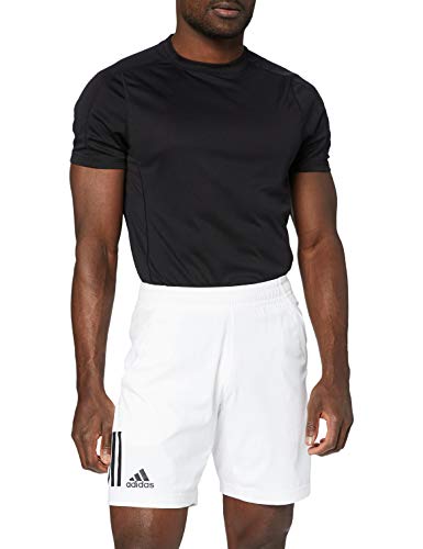 adidas Club Pantalones Cortos, Hombre, Blanco/Negro, XL