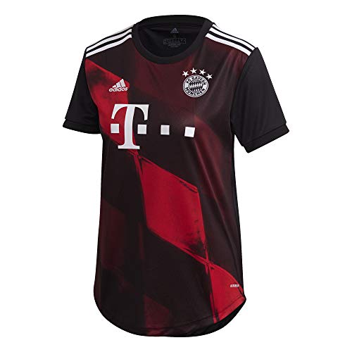 adidas FC Bayern Munchen Temporada 2020/21 FCB 3 JSY W Camiseta Tercera equipación, Mujer, Negro, XS