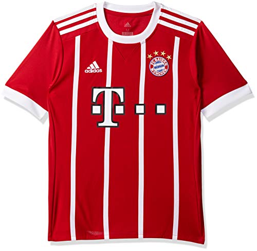 adidas FCB H JSY Y Camiseta 1ª Equipación Bayern Munich 2017-2018, Niños, Rojo (Rojfcb/Blanco), 176