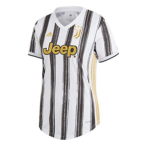 adidas Juventus FC Temporada 2020/21 JUVE H JSY W Camiseta Primera equipación, Mujer, Blanco/Negro, L