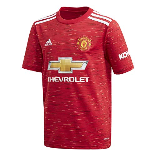 adidas Manchester United Temporada 2020/21 MUFC H JSY Y Camiseta Primera equipación, Niño, rojrea, 152