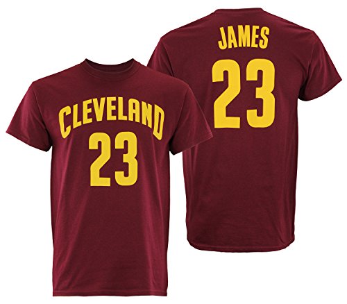 Adidas NBA - Camiseta de manga corta para hombre, Atlético, XXL, Cleveland Cavaliers- LeBron James