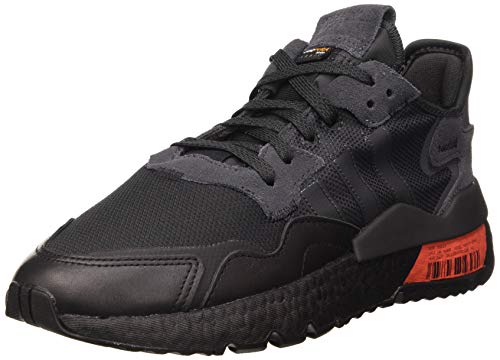 Adidas Nite Jogger, Zapatillas de Gimnasio Hombre, núcleo Negro/Carbono/HI-Res Red S18, 42 EU