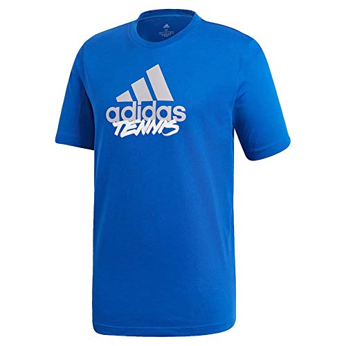 adidas Tennis Graphic Logo Camiseta, Azul Rey, XX-Large para Hombre