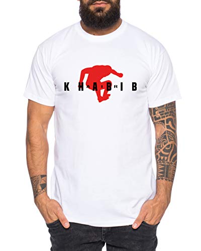 Air Khabib II Camiseta de Hombre Cool Fitness Sport Shirt, Größe2:XX-Large, Farbe2:Blanco