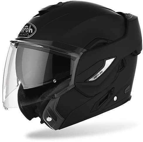 Airoh RE1911 - Casco de moto modular Rev 19, color negro mate, talla L