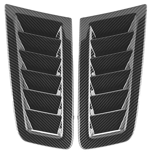 Akozon Kit de Pala de ventilación para capó de Coche Rejillas de Entrada de Flujo de Aire Capuchas de ventilación Cubierta del capó para Focus RS MK2 Style(Fibra de Carbon)