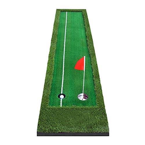 Alfombra de práctica Mat de golpe de golf - 3M portátil interior al aire libre de golf al aire libre Putter Putter Swing Fairway Creasway Capacitación de golf Holder CLUB Holder Office Home Mat Experi