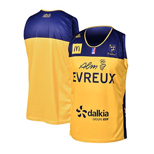 ALM Evreux Basket ALM Evreux - Camiseta Oficial de Baloncesto (2018-2019), Unisex Adulto, MAILDOMEVR, Amarillo, XXL
