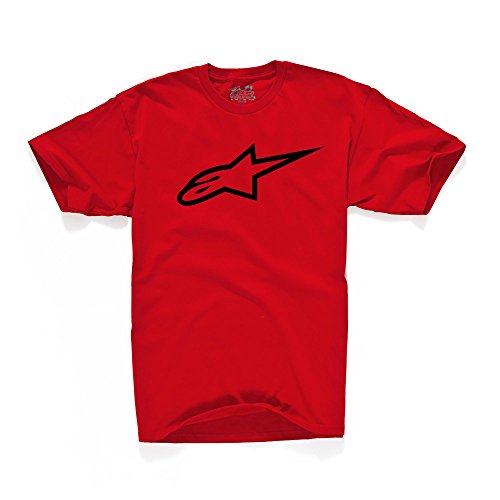 Alpinestar Ageless Classic tee Camiseta de Manga Logo de Corte Moderno, Hombre, Rojo (Rojo/Negro), Small