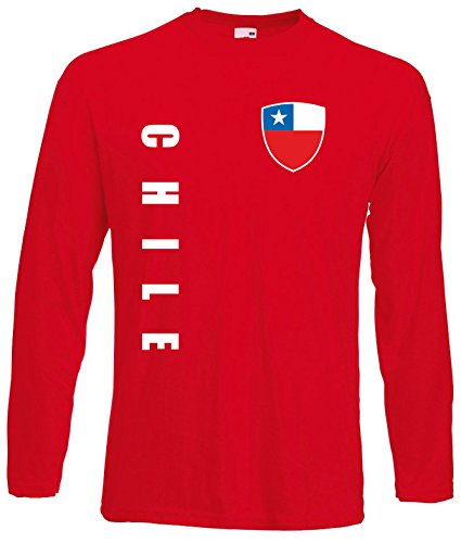 aprom Chile LS-Spa - Camiseta de manga larga, color rojo rojo M