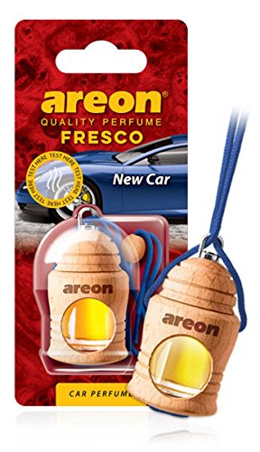 AREON Fresco Ambientador Nuevo Coche Olor New Car Colgante Azul (Pack de 1)