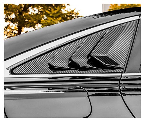 Associated Press Lado de la Ventana del Panel del Cuarto Trasero Scoop Scoop Louver Vent Att Black/Carbon Fiber Styling Accesorio Ajuste para Audi A6 C8 Sedan 2019-2021