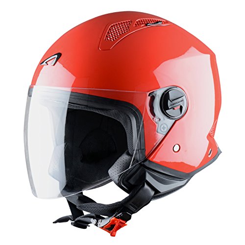 Astone Helmets Mini Jet Army Casco Jet, color Rojo, talla L