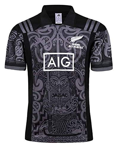 Beautyup Equipo Nueva Zelanda, Copa del Mundo, Camisetas para hombre, Maori All Blacks, Camiseta de entrenamiento de rugby, Camiseta deportiva (Color : B, Size : XXL)
