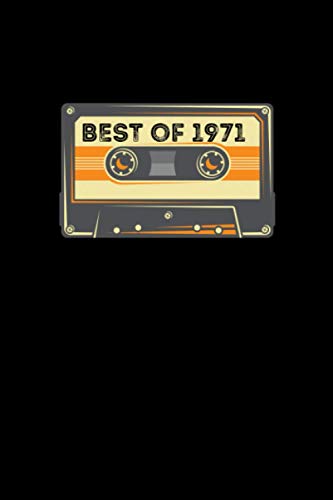 Best 50th Birthday Gifts Best of 1971 Cassette Tape Journal and Notebook