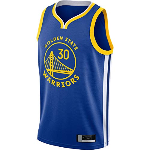 BFDEZ Camiseta de baloncesto Stephen Curry Royal - Golden Outdoor State Mesh Warriors #30 2020/21 Swingman Jersey Icon Edition-XL