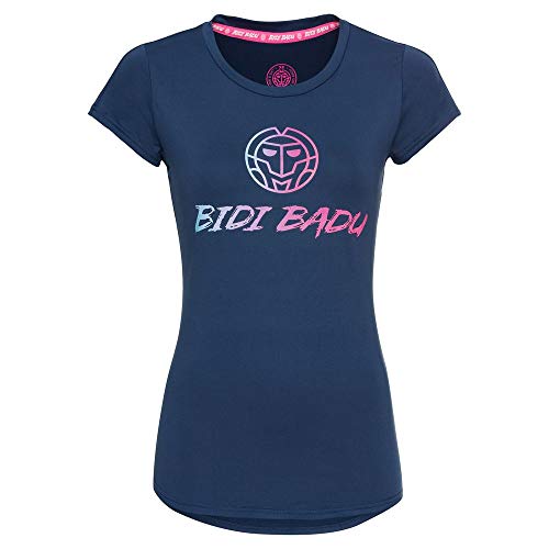 BIDI BADU Damen T-Shirt-Coletta Basic Logo tee-Dark Blue, GRÖßE: XS Camiseta, Mujer, Azul, Extra-Small
