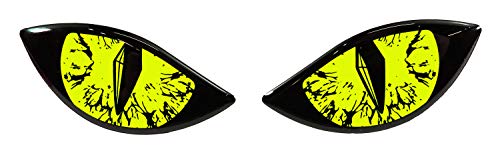 BIKE-label 910061VA - Pegatinas 3D para casco de moto o coche, color amarillo neón