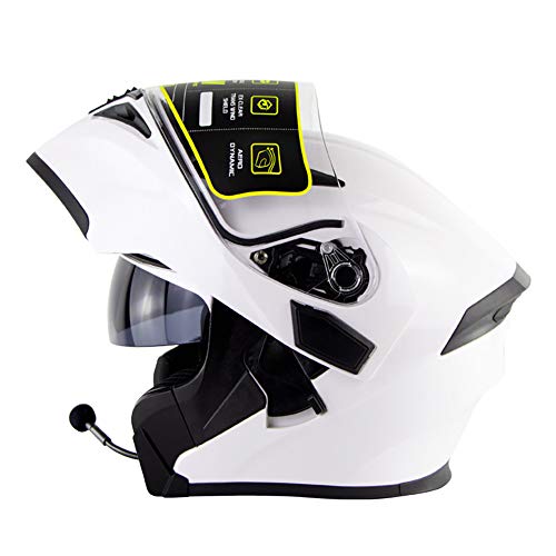 Bluetooth Integrado Casco de Moto Modular con Doble Anti Niebla Visera Cascos de Motocicleta ECE Homologado a Prueba de Viento para Adultos Hombres Mujeres 55-62CM