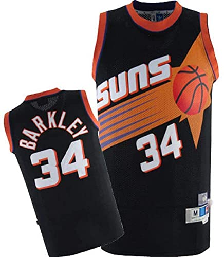 BMSGM Camisetas De La NBA para Hombre-NBA Phoenix Suns NBA # 34 Charles Barkley Camiseta De Baloncesto Sin Mangas Camiseta Deportiva, Malla De Tela Transpirable,A,XXL(185~190CM/95~110KG)