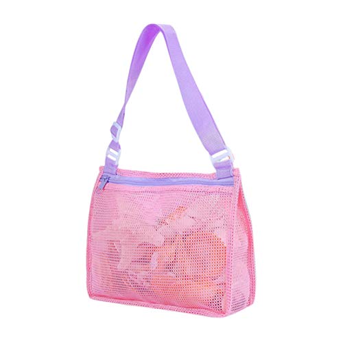 Bolsa De Playa De Malla Para Juguetes Niños Arena Away Tote Con Cremallera Lavable Bolsa De Almacenamiento Tote Para Cáscara De Playa Para Piscina De Nado Para Niños, Longitud De Correa Ajustable