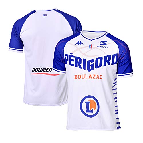 Boulazac Bbd - Camiseta Oficial de Baloncesto para niño 2018-2019, Niño, Color Blanco, tamaño FR : XXS (Taille Fabricant : 12 ANS)