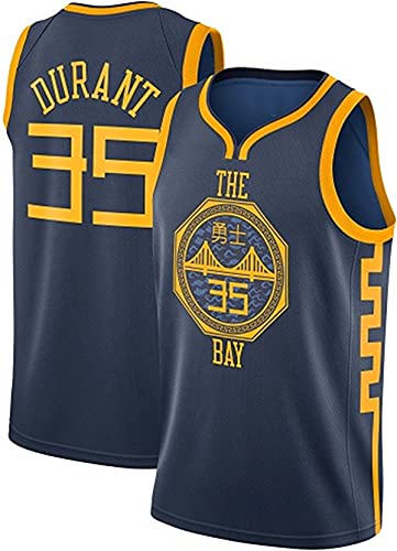 BPZ Camiseta Unisex Camisetas De La NBA para Hombre - Kevin Durant 35# Camiseta De Baloncesto De La NBA Golden State Warriors - Camiseta con Chaleco Swingman,1,M (170~175CM / 65~75KG)