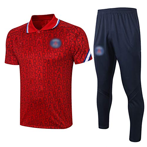 BVNGH Suit de Entrenamiento de Camiseta de fútbol de París, 2021 Nueva Temporada de Manga Corta para jóvenes Swing Swing Swingman Jerseys, Fan Jersey Entrenamiento Ropa ca XL