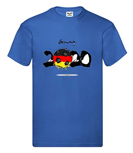 Camiseta – Alemania Fútbol 2020 Copa Mundial – Camiseta unisex para niños – niños y niñas azul cobalto 104 cm