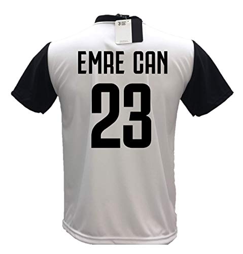 Camiseta de fútbol Juventus Emre Can 23, réplica autorizada 2018-2019, para niño (tallas 2, 4, 6, 8, 10, 12), adulto (S, M, L, XL) (S (adulto).