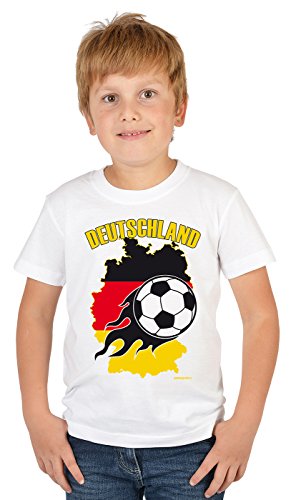 Camiseta de fútbol para niños, artículo para aficionados de la selección alemana de la Copa del Mundo, calidad probada, impresión de adolescentes, color blanco Blanco XL