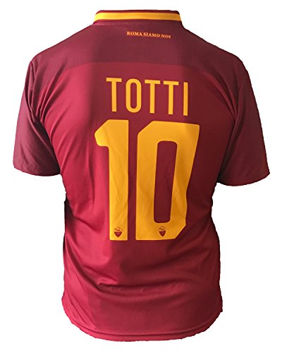 Camiseta de fútbol para niños o adolescentes, Roma, Francesco Totti, 10, réplica autorizada, 2017-20108, niños, adolescentes, Größe Large