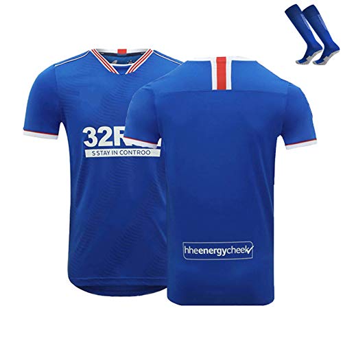 Camisetas Fútbol para Hombre Camiseta Fútbol Glasgow 2020/21, Ropa Deportiva De Poliéster，Camiseta Local Fútbol, Camisetas Deportivas Manga Corta para Hombre, Sudade Blue-L