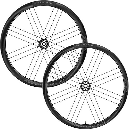 Campagnolo Shamal Carbon Disc Brake bicicelta, Ruedas de Bicicleta, Black Shimano, Pair
