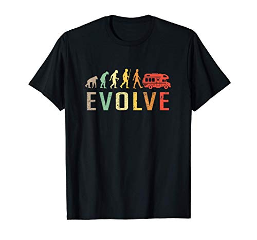 caravaning Evolution Vintage Funny Design Camiseta