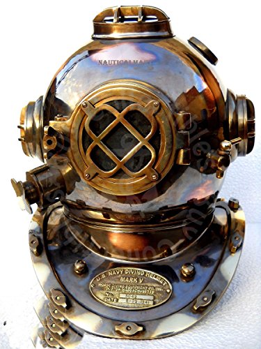 Casco antiguo U S MARK V DIVING DIVERS COBRE LATON POR NAUTICALMART Casco antiguo U S MARK V DIVING DIVERS COBRE LATON POR NAUTICALMART