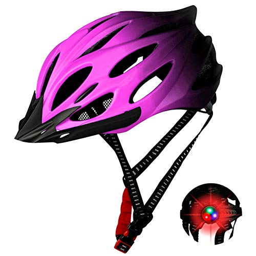 Casco de bicicleta con protección contra la luz ajustable, para hombre y mujer, casco de bicicleta de montaña, protección de seguridad ajustable