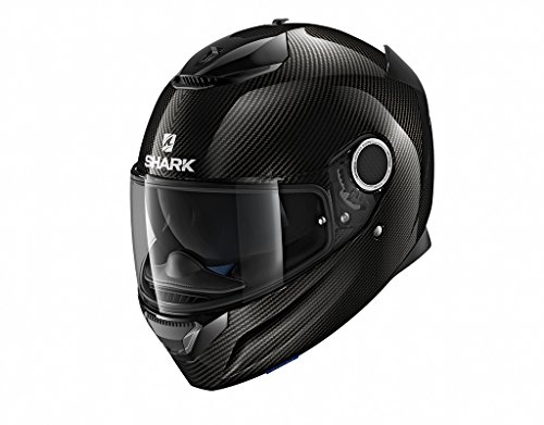 Casco de motocicleta Spartan Carbon Skin DKA, color negro, talla L