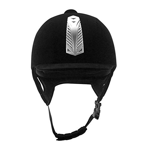Casco ecuestre, cascos deportivos de equitación, terciopelo negro, cómodos, transpirables, 56 cm, 58 cm, 60 cm, adultos y hombres