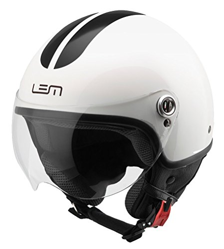 Casco Lem- Roger Go Fast White and Black (L)