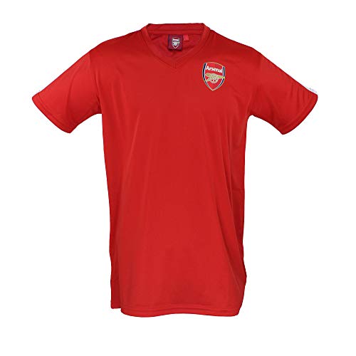 Champion's City Camiseta Arsenal F.C. Réplica Oficial - Roja con el Escudo Oficial - Fabricada bajo Licencia del Club