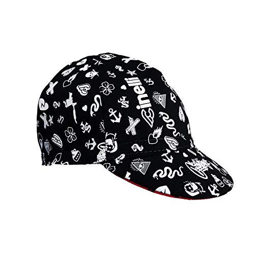 Cinelli Gorra de ciclismo unisex Mike Giant Icons, color negro/rojo, talla única