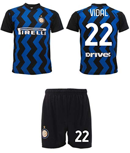 Completo Vidal Inter 2021 Arturo Oficial 2020-2021 Camiseta y pantalón corto para adulto niño 22 (6 años)